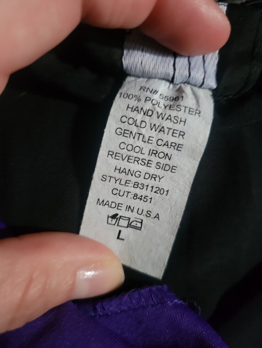 90s Hyphen Black Purple Floral Beaded Formal Floor Length Dress - Picture 7 of 8